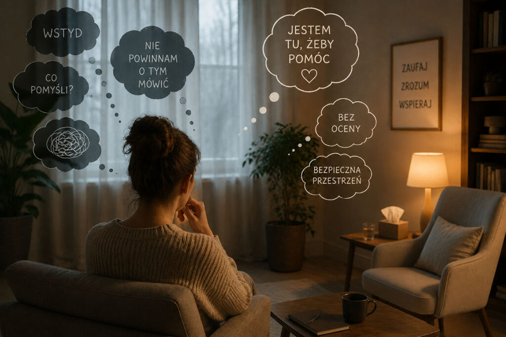 Czego nie mówić psychologowi Czego nie mówić psychologowi? Co powiedzieć na terapii i jak się nie bać?